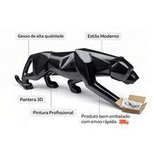 3D Geométrica Grande 42cm Decoração Luxo em Gesso - dourado - Visão 5