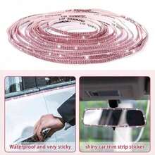 1pc/92cm Shiny Car Trim Strip, Shiny Car Trim Strip, Rhinestone Trim Strip, Car Dashboard Decorative Sequins Interior And Exterior Accessories, Car Diamond Inlay Trim Strip, DIY 1 Piece - A - View 3