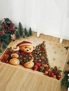1pc Christmas Door Mat, 30*40cm Silicone Diatomite Absorbent Mat, Christmas Non-Slip Mat, Christmas Tree Gift Bear Pattern Door Mat, Christmas Gift Pattern Floor Mat, Christmas Indoor Outdoor Home Decor, Christmas Floor Mat Decoration, Winter Holiday Christmas Party Decoration Carpet, Bathroom Non-Slip Floor Mat, Merry Christmas Home Decor 2026, 2026 Gift, Christmas Party Decoration, 2027 Happy New Year Gift - Christmas Bear - View 7