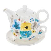 YOLIFE 1 Set Floral Ceramic Teapot And Teacup Set, 1 Teapot And 1 Cup With Saucer, Mother-Daughter Teapot, British Afternoon Tea Set, Suitable For One Person Tea Drinking, Suitable For Coffee, Tea And Various Beverages, Suitable For Afternoon Tea, Home Daily Use, Gift Set - Multicolor - View 12