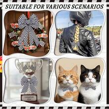 Black And White Checkered Ribbon, Suitable For Racing Theme Decoration, DIY Crafts, Gift Wrapping, Pet Leash, Wedding Supplies And Bows, Halloween Decoration, Christmas Decoration - Multicolor - View 5