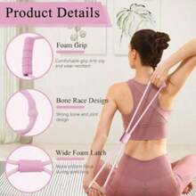 Thickened Figure-8 Resistance Tube Chest Expansion/Back Beauty Yoga Gear Back-Opening Fitness Figure-8 Rope - Multicolor - View 7