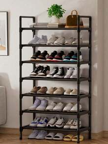 1pc 45-60cm Wide Black Small Shoe Rack, Space-Saving, Minimalist, Dust-Proof, Sturdy And Durable, Fashionable, Easy To Assemble And Disassemble, Portable, Suitable For Living Room, Bedroom, Entrance, Office, Home, Multi-Layer Storage, Holiday Gift, Christmas Gift, Gift - Multicolor - View 22