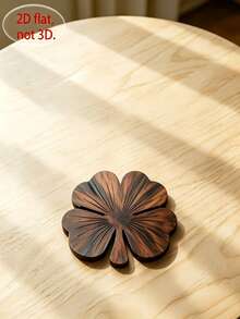 1/4/8pcs Clover Wooden Coaster Set, 4pcs Walnut Color Coasters, Luxury Coffee Tea Cup Desktop Protection Coaster Set, Heat-Insulating Mat, Beverage Mat, Suitable For Home Bar And Country Style Home Decor Gift - Multicolor - View 8