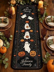1pc Wedding Table Runner, Personalized Surname Logo, Custom Linen Wedding Banner, Sweetheart Table Decor, Wedding Reception Gift - Multicolor - View 2
