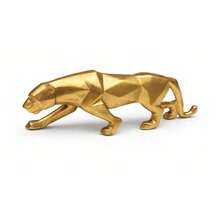 3D Geométrica Grande 42cm Decoração Luxo em Gesso - dourado - Visão 1