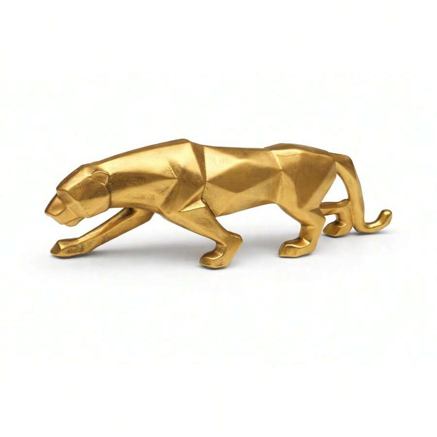 3D Geométrica Grande 42cm Decoração Luxo em Gesso - dourado - Visão 1