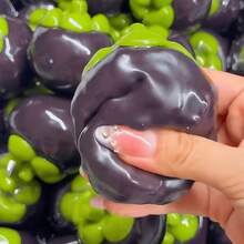 1pc Soft Squishy Mangosteen Squeeze Toy, ASMR Sound-Activated Toy, Soft And Malleable, Muscle Relaxation, Suitable For Teens And Adults To Relieve Stress, Birthday Gift, Holiday Gift, Party Gift, Halloween Gift, Christmas Gift, Top Choice Squeeze Toy - Emotional Healing Toy - Multicolor - View 8