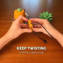 Pineapple Shaped Stackable Cable Organizer, Creative 3D Printed Cable Management Clip, Anti-Tangle USB-C/Micro USB Charging Cable Holder, Home Office Desktop Decorative Accessory - View 2