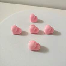 1/10/20pcs Sweet Style 3D Heart-Shaped Photo Holder, Sturdy Heart Structure, Supports Small Size Photos And Cards, Dressing Table Desk Desktop Photo Display Decoration Ornament - Pink Heart - View 3