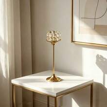 1/3pcs Brass Gold Tapered Candle Holders, Vintage Metal Candle Holders, Suitable For Dining Table Centerpiece, Fireplace Decoration And Wedding Party Decor (Candles Not Included) - Multicolor - View 4