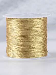 Gold/Silver Metallic Braided Cord, Suitable For Making Bracelets, Necklaces, DIY Tassels, Beaded Jewelry, Shamballa Cords And Other Accessories. - Multicolor - View 28