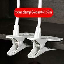1‑2Pcs Portable Flexible Camera Clamp Mount, Universal Punch‑Free Bendable Bracket Base, Webcam Monitor Camera Holder Stand - Multi-color - View 5