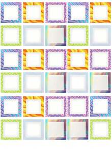 1/4/6/10pcs Reusable Diamond Painting Segmented Frame Film, 12/18/30pcs Non-Stick Release Paper, Suitable For Diamond Painting Enthusiasts, 10*10cm Diamond Painting Segmented Accessory Tool, Gradient Rainbow Color - A - View 5