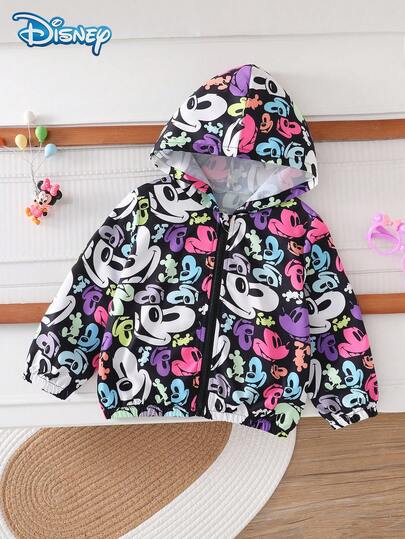 Jaket Anak Laki-Laki Berlisensi Resmi Disney, Motif Kepala Kartun Musim Semi/Musim Gugur di Seluruh Permukaan, Gaya Kasual yang Ceria, Kardigan Berkerudung dengan Bahu Sedikit Longgar, Cocok untuk Anak Laki-Laki Usia 4-8 Tahun, Serbaguna untuk Pemakaian Sehari-hari, Perjalanan, Liburan, Pertemuan, dan Pesta