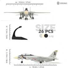 1pc B2 J20 F14 SU57 F22 SU25 Fighter Bomber Model, Plastic Building Block Airplane Model, Desktop Decoration, Collectible, Creative Gift, Suitable For People Over 14 Years Old, Aviation Enthusiasts, Holiday Gift, Birthday Gift, Perfect Gift - Multicolor - View 13