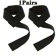 1 Pair Fitness Wrist Strap, Polyester Wrist Support Strap, Suitable For Fitness, Strength Training, And Gym Workouts - Black - Multicolor - View 11