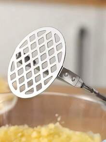Alat Penghancur Kentang Stainless Steel | Peralatan Dapur dengan Pegangan Anti Selip, Alat Penghancur untuk Kentang Tumbuk, Sayuran, Buah-buahan dan Makanan Bayi, Tahan Lama (Hitam, Isi 1) - MultiWarna - View 8
