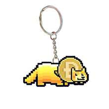 1pc Acrylic Keychain, Cute Cat Keychain, Cartoon Bag Charm, Dogecoin, Zombie, Pony, American Flag Rainbow Bag Pendant, Exquisite Small Gift, Christmas Gift - Multicolor - View 3