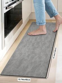 1 buah Karpet Panjang Minimalis Modern Abu-abu Muda Premium untuk Dapur, Karpet Panjang untuk Rumah, Karpet Ruang Makan yang Mudah Dibersihkan, Karpet Rumah Minimalis Modern dengan Kain Lembut yang Nyaman di Kaki, Karpet Serbaguna untuk Kamar Tidur, Lorong, Balkon, Ruang Cuci, Dekorasi Ruangan Serbaguna Warna Solid - Light Grey - View 12