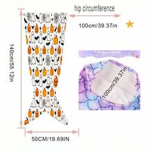 Wearable Mermaid Tail Blanket, Halloween Flannel Wearable Blanket, Super Soft Comfortable All-Season Mermaid Style Wrap Blanket, Birthday Christmas Dreamy Gift, Suitable For Lovers - Multicolor - View 9