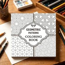 Stress Relief Geometric Pattern Coloring Book, 24 Pages For Mindfulness Coloring And Artistic Relaxation, Perfect Choice For Coloring Relaxation And Creative Painting - Geometric Pattern Coloring Book for Stress Relief - View 1