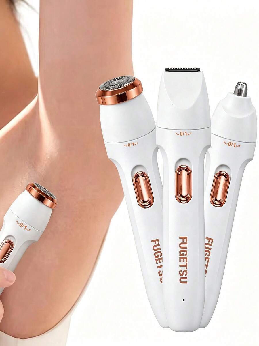3-In-1 Electric Hair Trimmer – USB Rechargeable, 150mAh Lithium Battery. Multi-Purpose Grooming Tool For Bikini, Nose, Ear, Eyebrow, Face, Leg & Underarm Hair Removal – Perfect For Men & Women.