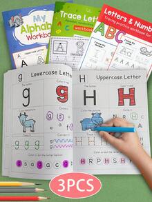 Lembar Latihan Menulis Huruf dan Angka untuk Anak-Anak, Alat Belajar Menulis Huruf A-Z & Angka 0-9, Pengenalan Huruf Besar dan Kecil, Aktivitas Mewarnai, Perlengkapan Pendidikan Prasekolah, Latihan Menulis Tangan, Alat Tulis Belajar di Rumah dan Kelas - MultiWarna - View 11