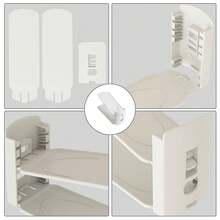 Thickened Double-Layer Adjustable Shoe Rack Home Entryway Shoe Cabinet Storage Organizer Dorm Foldable Shoe Storage Rack - White - View 11