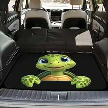 1 buah Alas Bagasi Mobil Motif Kura-kura Lucu, Cocok untuk Sebagian Besar Model Mobil, Bahan Poliester, Mudah Dibersihkan, Memperindah Dekorasi Interior Mobil, Hadiah Luar Biasa untuk Ulang Tahun dan Hari Raya, Cocok untuk Semua Musim - Penyu Laut yang Suka Bermain - View 3