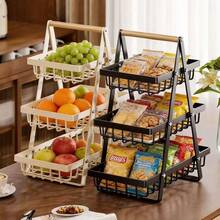 Multi-Layer Fruit Basket Kitchen Storage Basket Detachable 3-Tier Storage Rack Multi-Function Storage Rack Living Room Use Dried Fruit Snack Storage Basket - Multicolor - View 1