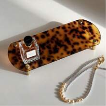 1pc Elegant French Acrylic Tray - Leopard Print Style, Suitable For Living Room, Bedroom, Entryway Decor Durable Acrylic Home Storage Tray, Bathroom Tray, Cosmetic Storage Tray - Multicolor - View 5