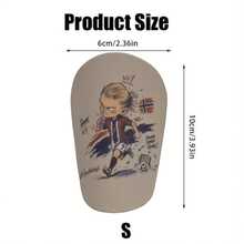 1 Pair Mini Football Shin Guards - Extra Small Unisex Protective Gear, Blue And White Cracked Ice Pattern Design, Slip-On Closure, Suitable For All Ages, Football Accessories | Modern Sports Equipment | Lightweight Design, Mini Shin Guards - Multicolor - View 3