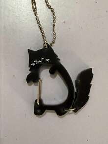 Cute Swinging Cat Tail Keychain, Random Color & Style, Adorable Cat-Shaped Keychain Pendant, Suitable For Wallet, Backpack, Travel Box, Office Decor, Perfect Gift For Cat Lovers - View 10