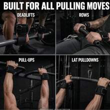 2pcs Set Fitness Squat Weightlifting Pull-Up Wrist Hooks Horizontal Bar Sports Equipment, Used To Reduce Strength Training, Not Hand Grip Strength Hooks Gym Accessories - Multicolor - View 4