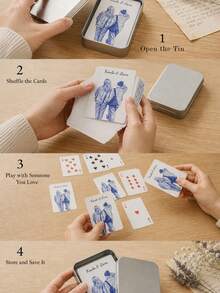 Customized Sketch Portrait Playing Cards, Personalized Name And Text Cards. Unique Souvenirs, Suitable For Giving To Close Friends Or Family Members. They Are Ideal Gifts For Birthdays, Anniversaries, Holidays, And For Preserving Precious Memories. - Multicolor - View 5