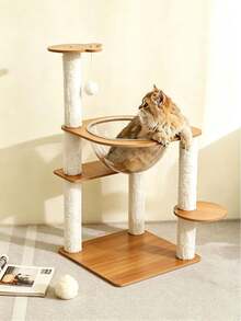 Space Capsule Multi-Layer Compact Cat Tree, With Sisal Scratching Posts, Soft Resting Platform And Private Nap Space, Sturdy And Durable Daily Play Furniture, Suitable For Indoor Kittens, Medium And Large Adult Cats - Multicolor - View 6