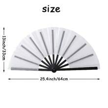 Vintage Floral Skull Moth Large Folding Clapper Fan, Gothic Tattoo Style, Bar Party Photo Prop Decorative Folding Fan - Multicolor - View 5