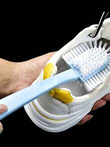 2pcs/Set Multi-Angle Shoe Brush, Light Green Polyester Fiber, Multi-Functional Tool For Laundry And Shoe Cleaning, Also Suitable For Home Cleaning - A - View 1