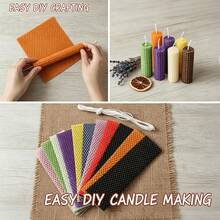 10pcs Colorful Beeswax Sheets - 5X20cm, Candle DIY Material Kit, Handmade Candle Making Accessories - Beeswax Sheets - View 6