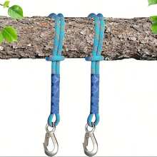 Durable Nylon Hanging Strap With Metal Hook - UV Resistant, Weatherproof And Wear-Resistant - Suitable For Outdoor Hammocks, Tree Swings, Patio Chairs - Equipped With Carabiner For Easy Installation - Garden, Backyard Use Options - A - View 7