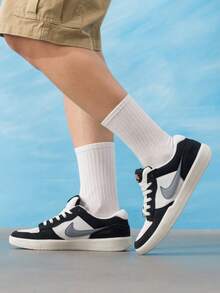 男款與女款休閒滑板鞋 NIKE SB FORCE 58 透氣舒適經典休閒滑板鞋 DV5477-012 - 黑/冷灰/頂峰白/帆白/調色霧橙 - 查看 4