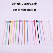 5pcs/10pcs Colorful Silicone Cable Tie Doll Decoration Cords, Random Color - Multicolor - View 17