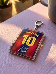 1pc/9pcs World Cup Football Player Jersey Pattern With Printed Signature And Number, Sports Fan Tribute Style Transparent Acrylic Keychain With Metal Ring, Multi-Purpose Pendant Suitable For Backpack Charm, Gym Bag Tag, Car Keychain, Sports Event Souvenir, Fan Club Gift, School Locker Decoration, Pencil Case Decoration, Perfect Gift For Football Fans, Athletes, Boyfriends And Sports Enthusiasts - Multicolor - View 14