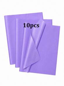10/20/25/50 Sheets Purple Patterned Tissue Paper, Suitable For DIY Crafts, Party Gifts, Bouquet Wrapping, Clothing Packaging And Birthday Gift Decoration - Purple - View 6
