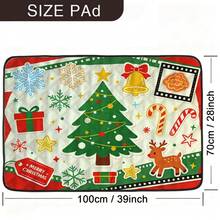 1pc Christmas Decoration Pet Mat, Dog Bed Pad, Home Pet Mat, Cute Cartoon Pet Mat, Pet Resting Pad, Machine Washable, Suitable For All Seasons - Multicolor - View 7