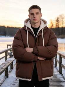 Men Down Coats - Brown - View 5