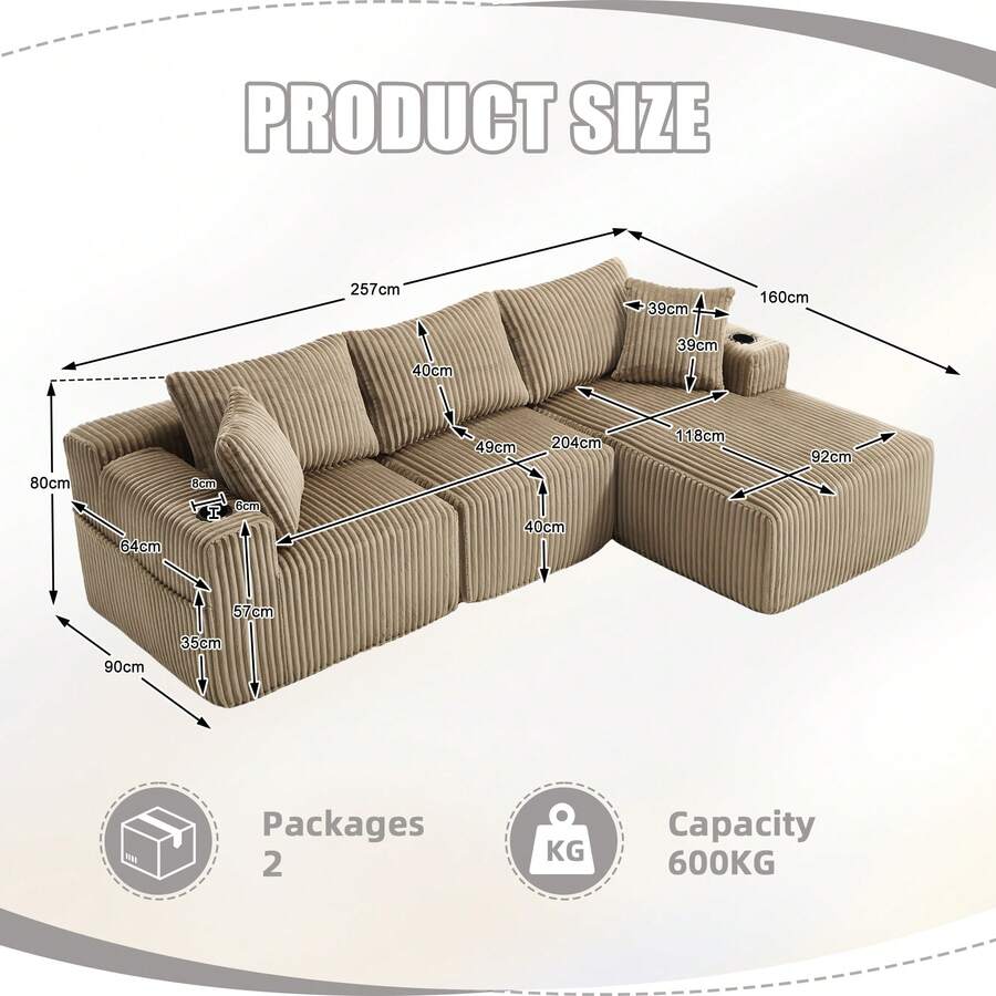 Sofas & Couches - 卡其色 - 查看 1