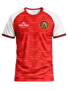Camisa North London Echo, Inspirada em Highbury & Islington, Leve e Respirável de Secagem Rápida para Partida, Treino e Uso Casual, Presente Ideal - Vermelho e Branco - Visão 4