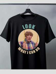 Men'S Black T-Shirt- "See What I Can Do" Meme Design - 黑色的 - 查看 1